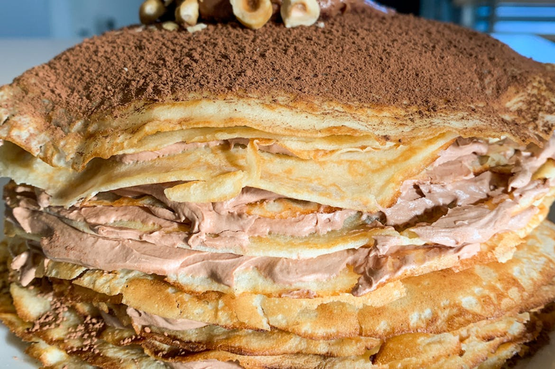 Nutelle Crepe Cake