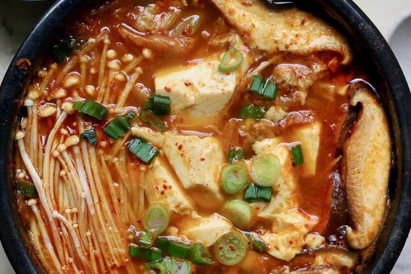 Sundubu Jjigae (Korean Spicy Soft Tofu Stew)