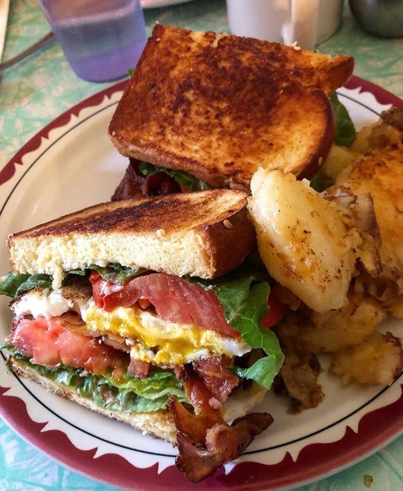 BLT With a Fried Egg and Home Fries