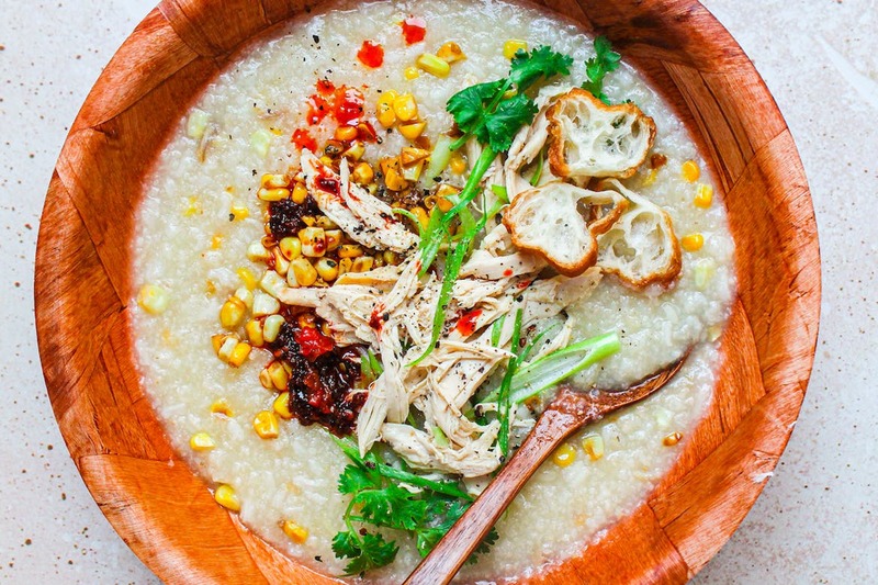 Summer Corn and Chicken Congee