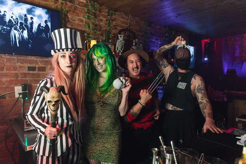 Embrace the macabre with this "creepy-as-hell" Halloween pop-up bar