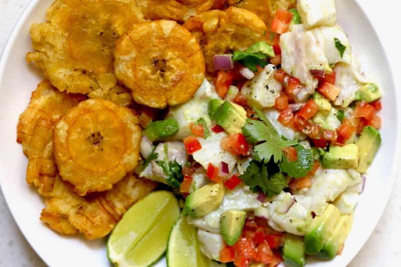Ceviche with Tostones
