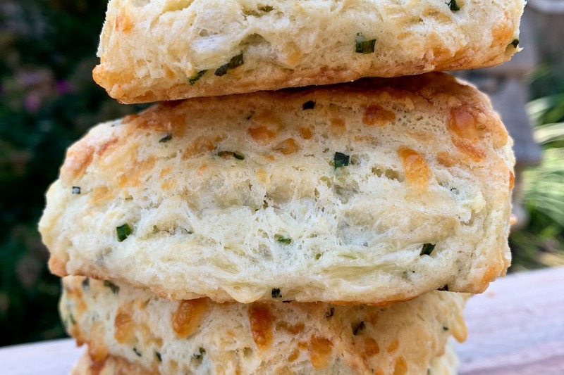 Buttermilk Biscuits with Aged Cheddar and Chives