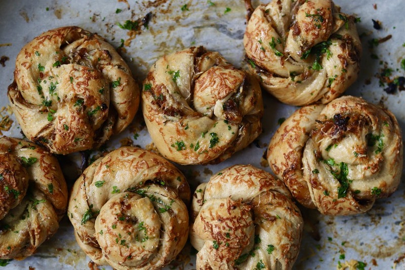 Caramelized Onion and Aged Cheddar Buns