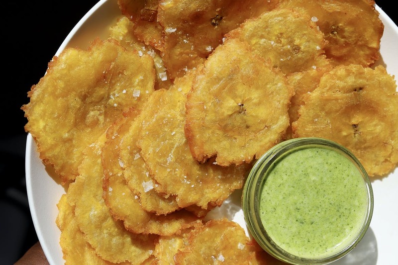 Tostones and Mojo Sauce