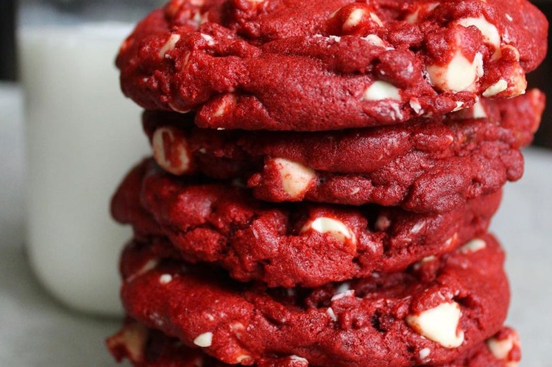 Red Velvet White Chocolate Cookies