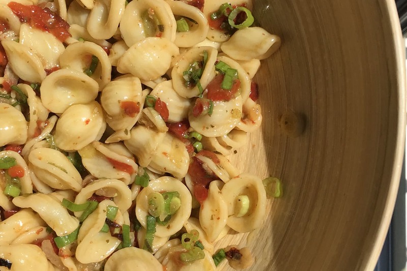 Roasted Pepper and Basil Pasta Salad