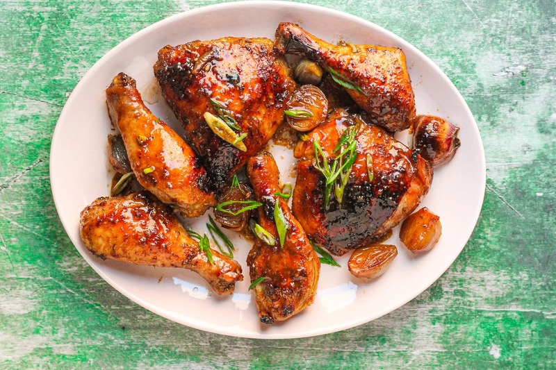 Sticky Honey and Fish Sauce Baked Chicken