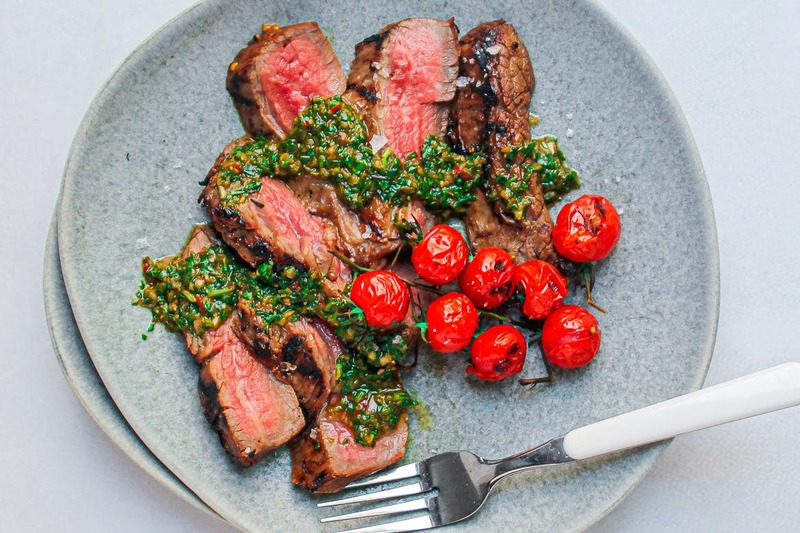Chimichurri Steak With Blistered Tomatoes