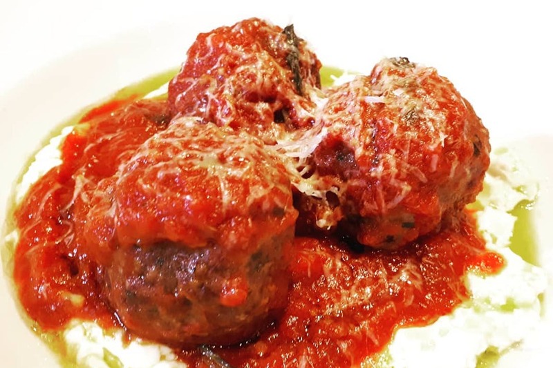 Pizza Libretto's Meatball and Tomato Sauce