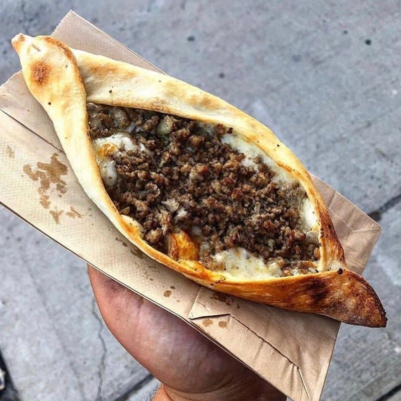 Turkish Pide With Ground Beef