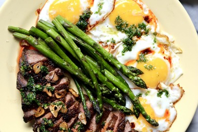 Steak With Chili Oil and Eggs