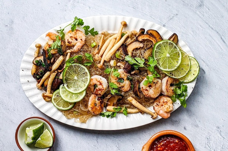 Vietnamese Glass Noodles With Shrimp and Mushrooms