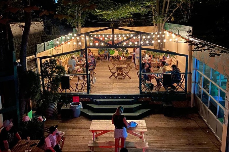 This iconic backyard patio transforms into The Caddi