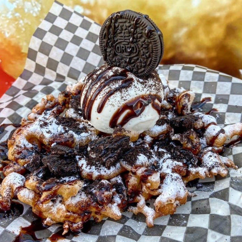 Cookies and Cream Funnel Cake from Funnel Cake Dream