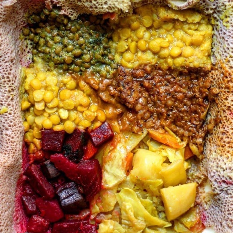 Vegetarian Platter from Lalibela Restaurant 