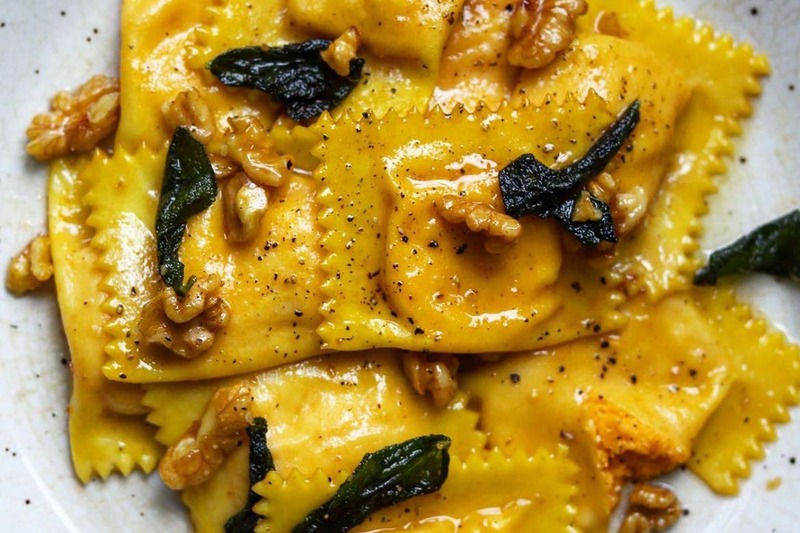Sweet Potato Ravioli with Brown Butter and Sage