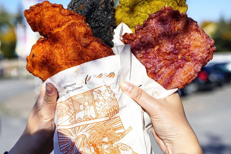 Rainbow-coloured fried chicken makes its Canadian debut in Scarborough