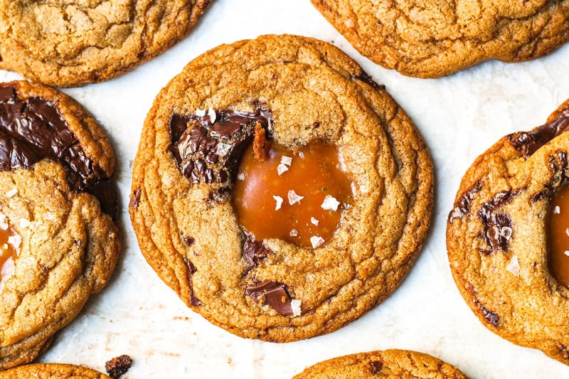 Salted Caramel and Chocolate Chunk Cookies