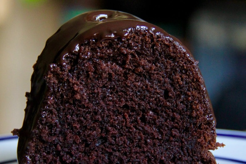 Chocolate Sour Cream Bundt Cake with Chocolate Ganache